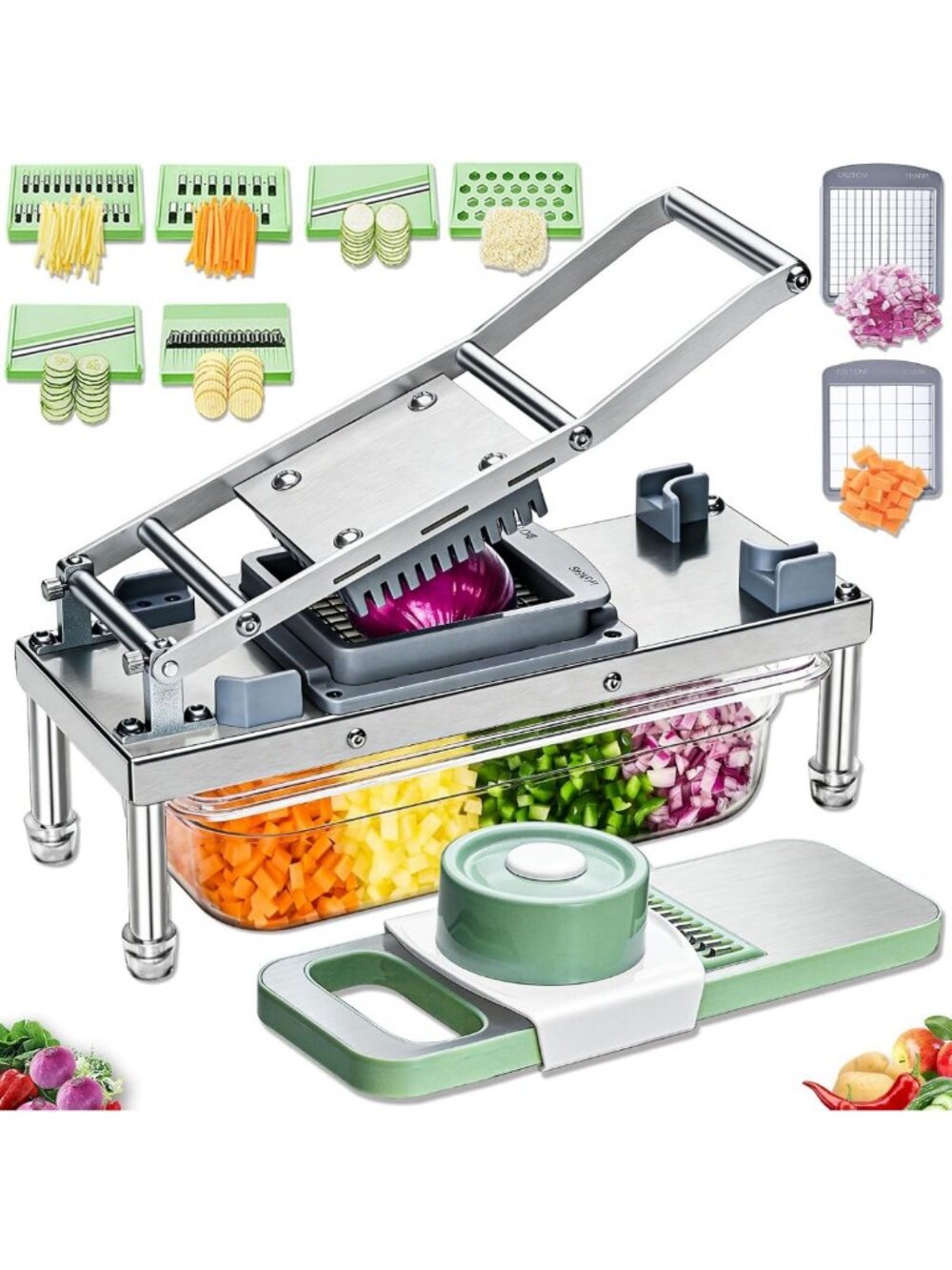 Versatile Vegetable Chopper & Dicer for Onions, Potatoes, & More - Easy Prep